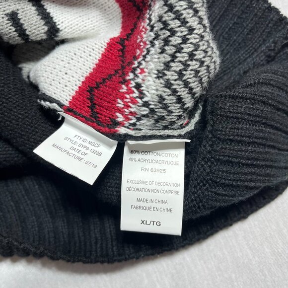 Men Ugly Christmas Sweater Live to Ride - Ride to Live Skeleton on Motorcycle XL - Picture 7 of 9